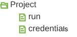 Credentials stoed in separated file within project